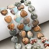 Gradient Color Synthetic Shoushan Stone & Natural Labradorite & Picture Jasper & Peace Jade & Chinese Southern Jade Beads Strands G-B185-A09-2