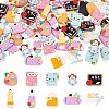  100Pcs 10 Styles Stationery Theme Opaque Resin Cabochons CRES-NB0001-33-1