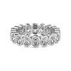 Rhodium Plated 925 Sterling Silver Oval Finger Ring RJEW-Z040-14P-1