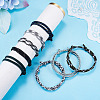 32Pcs 8 Styles Polyester & Spandex Cord Braided Bead Bracelets BJEW-TAC0064-8