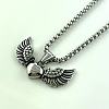 Fashionable Stainless Steel Heart with Angel Wings Pendant Necklaces for Men HL3992-3