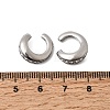 304 Stainless Steel Rhinestone Cuff Earrings for Women EJEW-A165-01P-5