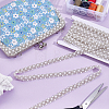 5Yards Polyester & Resin Beaded Trim Ribbon OCOR-NB0002-83-4