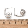 Brass Stud Earrings EJEW-Q015-11P-3