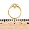 Natural Amazonite Finger Rings with Brass Findings G-H353-03G-03-4