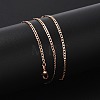 Brass Curb Chains Necklaces for Women NJEW-D302-39RG-2