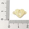 Rack Plating Brass Religion Heart Virgin Mary Connector Charms KK-L224-098G-3