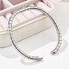 Texture 304 Stainless Steel Bangles for Women BJEW-Z092-14P-2