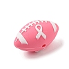 Breast Cancer Awareness Pink Ribbon Theme Silicone Beads SL-CBA6E7F-01A-2