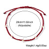 Handmade Glass Seed Bead Braided Bead Bracelets AU9604-2-2