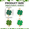 120Pcs 4Colors Alloy Enamel Pendants ENAM-ME0001-68-2