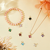 DICOSMETIC 16PCS 8Colors Brass Cubic Zirconia Charms KK-DC0003-70-4