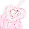 Heart Woven Web/Net with Feather Hanging Ornaments HJEW-G025-12A-2