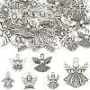30Pcs 6 Styles Tibetan Style Alloy Pendants TIBEP-YW0012-41-1