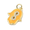 Brass Micro Pave Cubic Zirconia Pendants KK-H255-09G-03-2