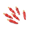 Brass Enamel Pendants X-PALLOY-H003-1G-2