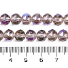 Transparent Electroplate Glass Beads Strands EGLA-N002-34C-C28-3