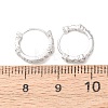 Ring with Letter X 925Sterling Silver Micro Pave Clear Cubic Zirconia Hoop Earrings for Women EJEW-K317-03P-5