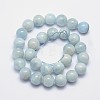 Natural Aquamarine Round Bead Strands G-I155-03-14mm-2