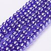 Electroplate Glass Bead Strands EGLA-P027-PL01-1