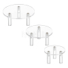3 Sets 3 Styles Round Transparent Acrylic Minifigure Display Stands ODIS-FG0001-49-1