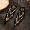 Handmade Bohemian Glass Seed Bead Beaded Chandelier Earrings GZ5802-2