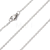 4Pcs 304 Stainless Steel Cable Chain Necklace Making STAS-FS0001-81P-3