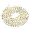 Electroplate Transparent Glass Beads Strands GLAA-H021-01B-FR04-4