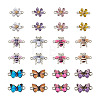 24Pcs 12 Styles Alloy Enamel Connector Charms FIND-BG0001-03-12