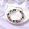 Chip Natural Mixed Stone & Acrylic & Glass Beaded  Bracelets for Women BJEW-JB10715-2