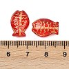 Electroplate and Golden Metal Enlaced Glass Beads EGLA-T029-01J-3