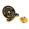 Golden Tone Alloy Outstanding Employee of The Month Enamel Pins JEWB-K021-07G-03-3