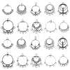 60Pcs 2 Styles Tibetan Style Alloy Connector Rhinestone Settings with 8 Styles Chandelier Component Links TIBEP-CJ0003-14-1