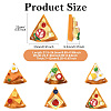 30Pcs 6 Styles Opaque Resin Pizza Cabochons RESI-CJ0005-41-2
