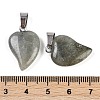 Natural Labradorite Heart Pendants G-H073-03P-08-3