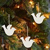 20Pcs Unfinished Wood Pendant Decoration BIRD-CP0001-02-7