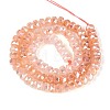 Anti-Tarnish Electroplate Glass Imitation Jade Beads Strands EGLA-T029-6mm-13H-2