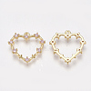 Brass Cubic Zirconia Pendants KK-T038-506B-2