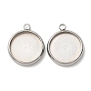 Non-Tarnish 304 Stainless Steel Pendant Cabochon Settings X-STAS-K202-03E-P-2