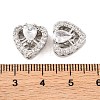 Brass Micro Pave Clear Cubic Zirconia Beads KK-S389-23P-3