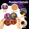 Halloween DIY Diamond Painting Cup Mat Kits DIY-TAC0012-71-16