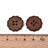 4-Hole Flower Wood Buttons BUTT-Q046-13B-3