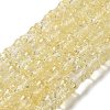 Transparent Crackle Glass Beads Strands GLAA-D025-01D-1