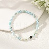 Natural Larimar Beaded Bracelets BJEW-JB14223-2