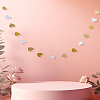 2Pcs Heart Glitter Paper Garland DIY-LP0006-39-3