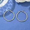 Tarnish Resistant 304 Stainless Steel Hoop Earrings EJEW-F105-09P-1