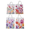 Flower Printed Paper Gift Bags with Handles CARB-F014-02-1