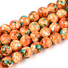 Spray Painted Synthetic Turquoise Beads Strands G-N352-25A-01-1