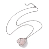 Crystal Stone Cage Pendant Necklaces NJEW-JN04757-03-2