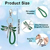 Alloy Enamel & Crystal Rhinestone & PU Leather Strap Keychain KEYC-YW00306-02-3
